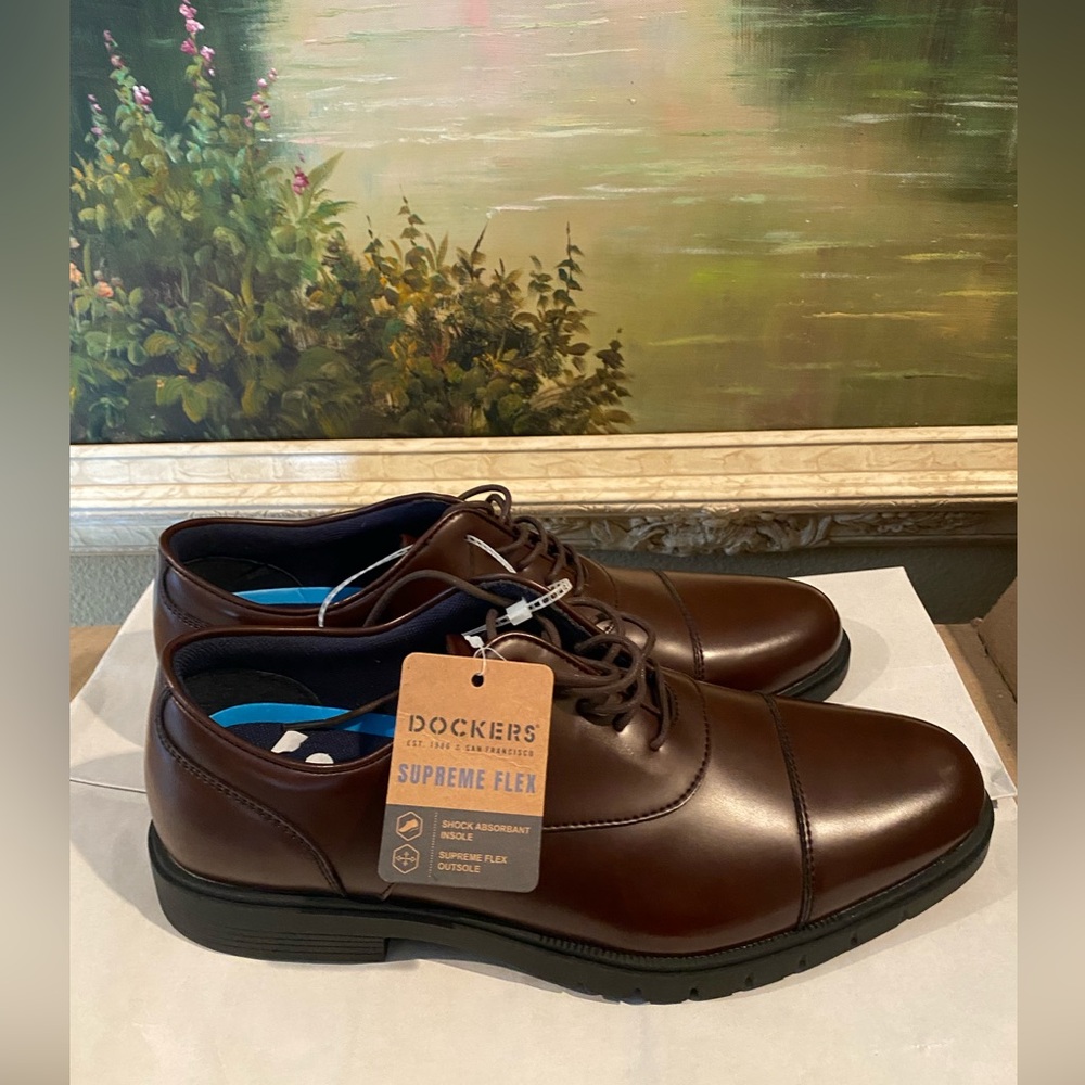 Dockers Men's Dark Brown Oxfords Supreme Flex Size 11